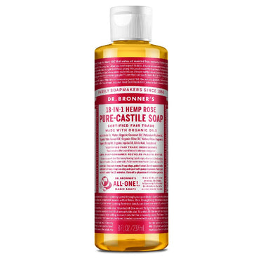 Pure Castile Liquid Soap - Rose - Dr Bronners